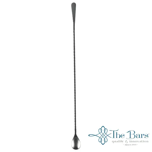 [B004HXLB] Cuchara Coctel Torneada Hoffman Negra C/Lengueta 45 Cm.