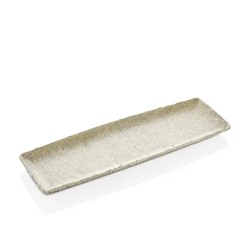 [4941] Fuente Rectangular Melamina Granito Beige 28.5X12 Cm.