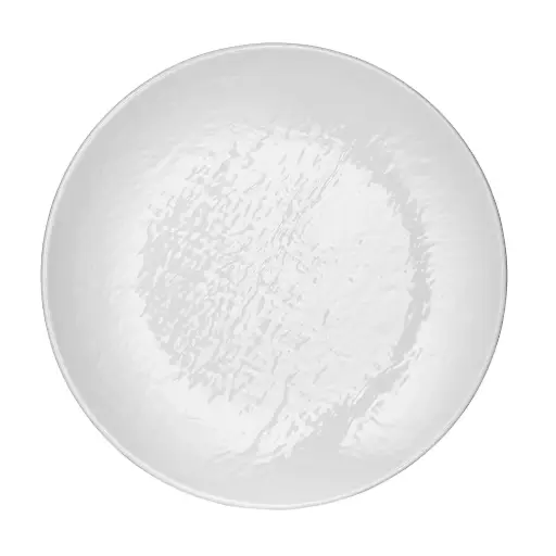 [5087] Plato Llano Melamina Tilda Blanco 26 Cm,