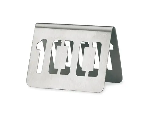[8000/10] Numero De Mesa Inox. 10