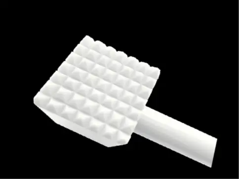 [1794] ZZ26 Aplastador Carne Fibra Blanco 35x10x7,5 cm.                      