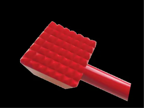 [5051] ZZ26 Aplastador Carne Fibra Rojo 35x10x7,5 cm.                        