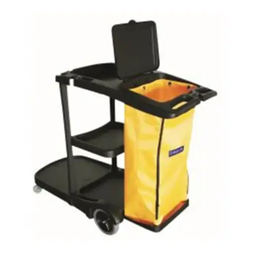 [300003BK] CARRO CAMARERA NEGRO CON BOLSA