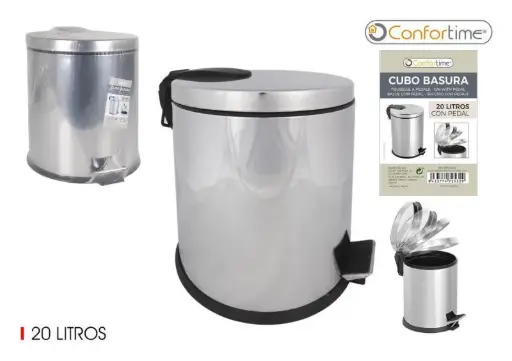 [BE01093272532] Cubo Basura C/Pedal Comfortime Inox. 20 L.