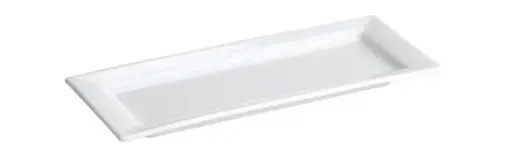 [B2611] Zz26 Fuente Rectangular Cairo Porcelana Blanca 25X10,5X1,5 Cm.