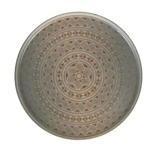 [B928278X] ZZ26 Plato Presentacion Hygge  Damasquino 28 Cm.
