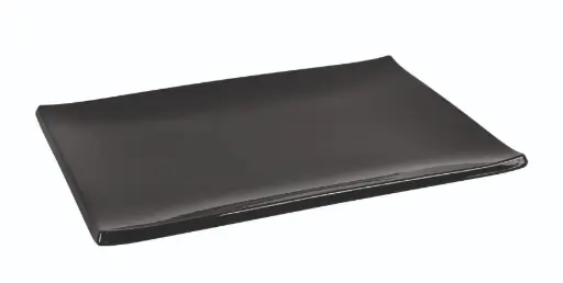 [B885350] Fuente Rectangular Criollo Negra Melamina 29,5X20,5X2,5 Cm.