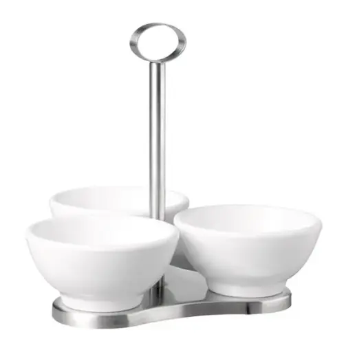 [9924] Zz26 Soporte Buffet Inox. 3 Boles Ml. Pure 14X14X16 Cm.