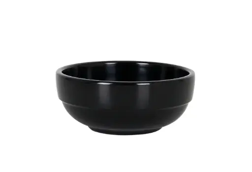 [B885519] Zz26 Bol Apilable Melamina Negro 14X5.5 Cm.                           
