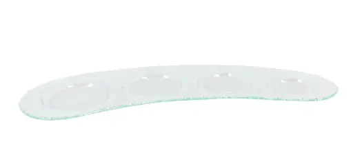 [B605018] Zz26 Fuente Degustacion 4 Compartimentos Baecula Vidrio 49X16X1,5 Cm.