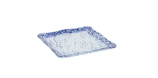 [P605029B] Zz26 Plato Ming Murano Cobalto 15X15 Cm.