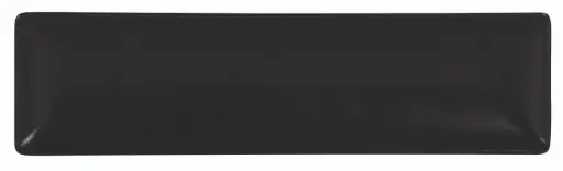 [B758012] Fuente Rectangular Ming Ii Stonware Negra 30X8X2 Cm.