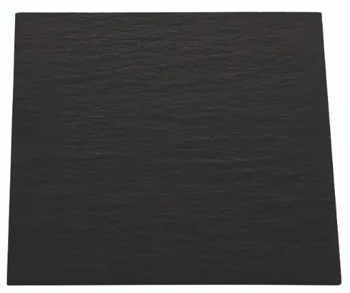 [B2582] Zz26 Plato Pizarra Africa Negro 25X25X0,6 Cm.
