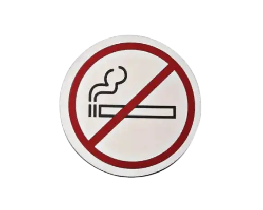 [CI-8] Cartel Prohibido Fumar Inox. 16 Cm.
