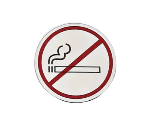 [CI-6] Cartel Prohibido Fumar Inox. 7,5 Cm. 
