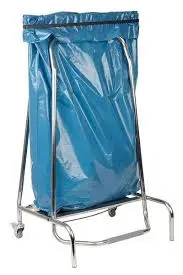 [00580] Soporte Bosas Basura Inox. C/Pedal 59X43X96 Cm.