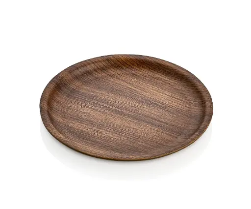 [B61210285] Plato Redondo Madera Ps. 19 Cm.	