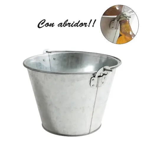 [19421] Cubo Galvanizado Con Descapsulador Redondo