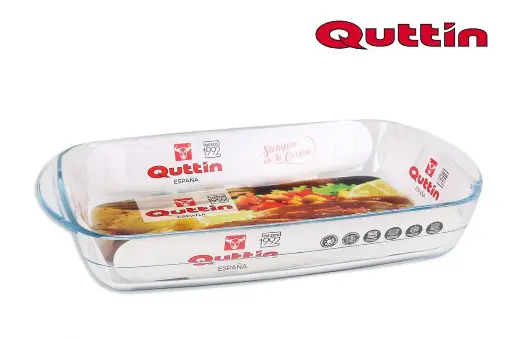 [QT-8890332R] Fuente Horno Rectangular Vidrio 32,5X20 Cm.