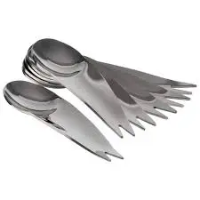 [00699] Cuchara / Tenedor Degustacion Inox. 10 Cm. 6 Unidades