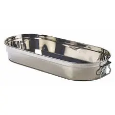 [SSB4620] Fuente Oval C/Asas Inox. 46X20X7 Cm.