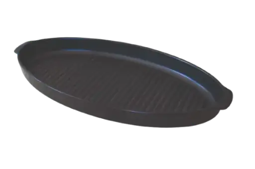 [3040470N] FUENTE OVAL GRILL NEGRA 47 CM.