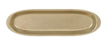[P1501020C] Fuente Oval Vintage Dorada 27X8 Cm.