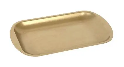 [P1501003C] Fuente Rectangular Vintage Dorada 23.5X14X1.5 Cm.