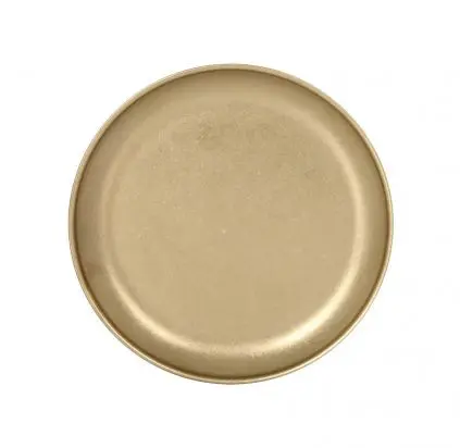 [P266003C] Plato Postre Vintage Dorado 20 Cm.