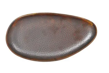 [P1503041] Fuente Oval Fierro 33X18X3 Cm.
