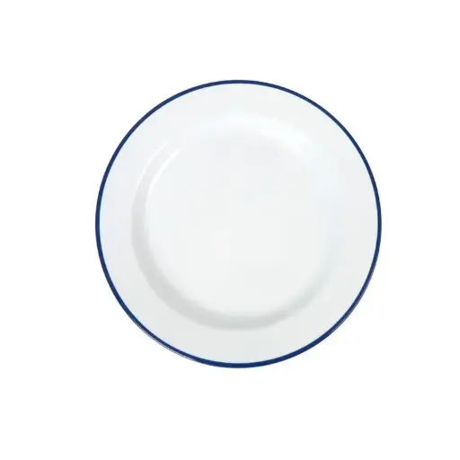 [B100V418C] Plato Postre Sotavento Melamina Filo Azul 20 X 2,5 Cm.