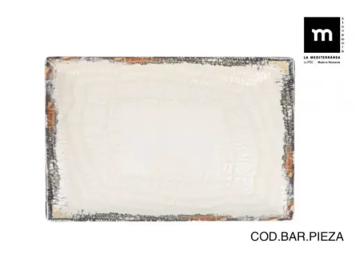 [AB2500430] Fuente Rectangular Albus Elite Brillo 30X20 Cm. 