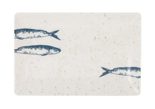 [B100V450A] Fuente Rectangular Melamina Sardinas 30X20 Cm.