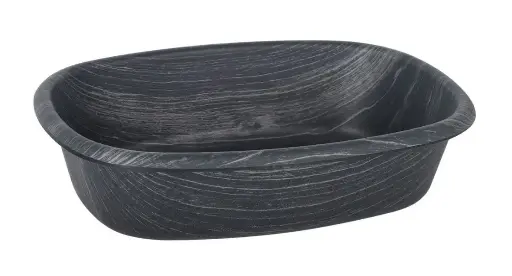 [B639025B] Ensaladera Oval Ps. Negra 28.5X20.5X7 Cm.