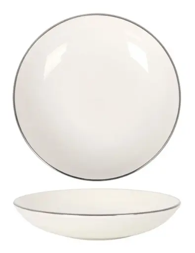 [B928251AY] Plato Hondo Gourmet Filo Plata 23X4 Cm.