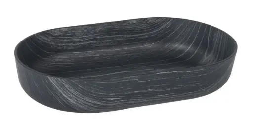 [B639033B] Fuente Oval Ps. Negra 25,5X15,5X5 Cm.