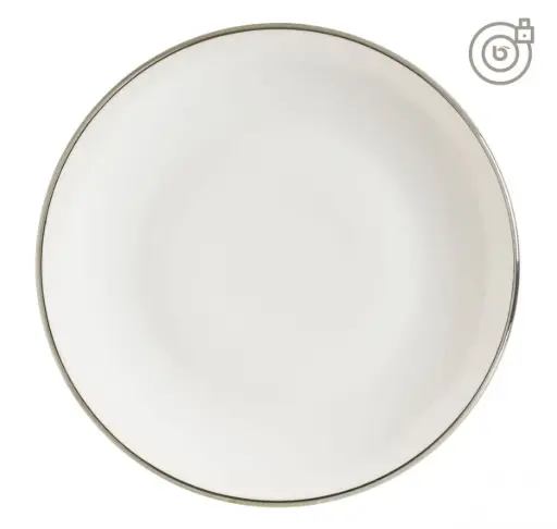 [B928002AY] Plato Llano Gourmet Filo Plata 27X2,5 Cm.