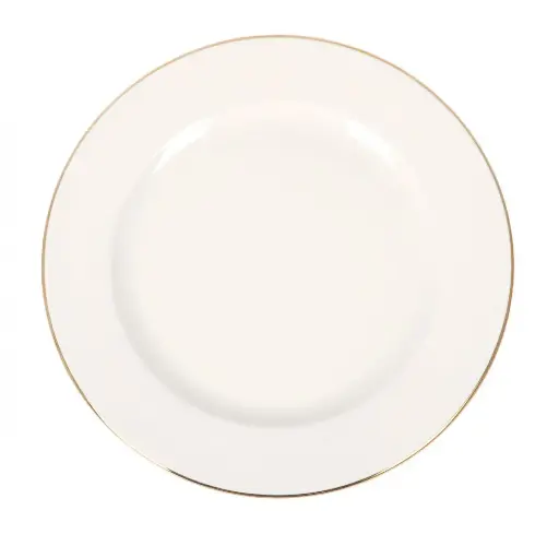 [B928027AY] Plato Llano Banquet Filo Plata 25X2,5 Cm.