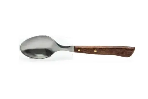 [01504] Cuchara Mesa Mango Madera 3 Claveles
