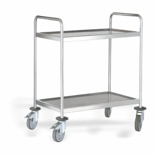 [P80240] Carro Servicio Inox. 2 Estantes 80X50X101.5 Cm.