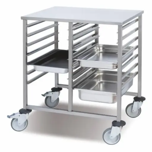 [P80780] Carro Gn. 1/1 Inox. Bajo Doble 7+7 Guias