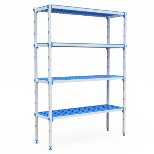 [P7048] Estanteria Aluminio Polietileno 4 Niveles 830X385X1750 Mm.