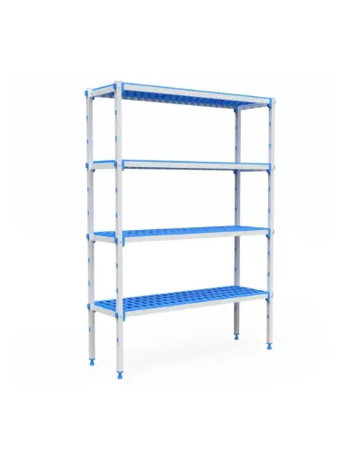 [P7203] Conjunto Estanteria Aluminio Polietileno 2388555X1750 4 Niveles