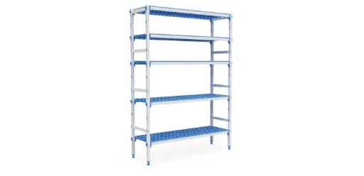 [P7098] Estanteria Aluminio / Polietileno 5 Niveles 1155X385X1750 Mm.