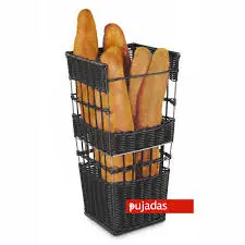[P100740] Cesta Pan Baguette Pp. Negra 29X29X47,5 Cm.