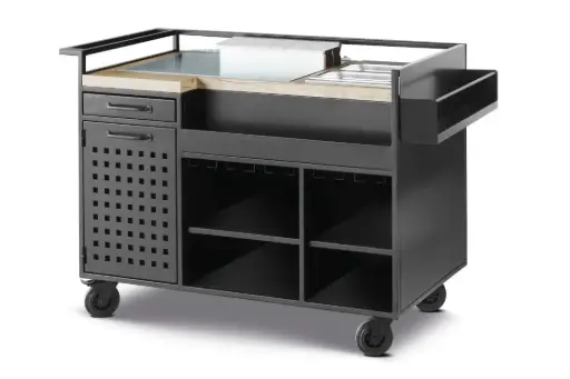 [P90910] Carro Cocteleria Pujadas Inox. 132.5X53X98.5 Cm.