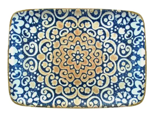 [B928195E] Fuente Rectangular Alhambra  23X16 Cm.