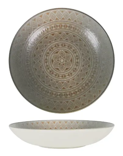 [B928251X] ZZ26 Plato Hondo Gourmet  Damasquino 23 Cm.