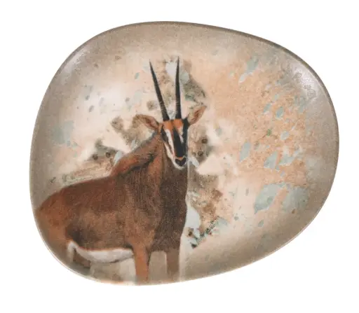 [B928263AH] ZZ26 Plato Postre Tango Savanna Antilope 24X19,5 Cm.