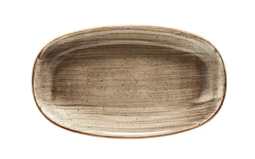 [B928124] Fuente Oval Gourmet Terrain  24X12,2 Cm.